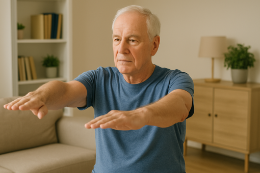hombre haciendo ejercicio en casa 510x340