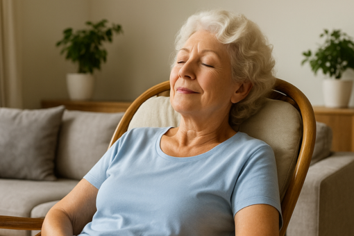 mujer descansando en casa 510x340